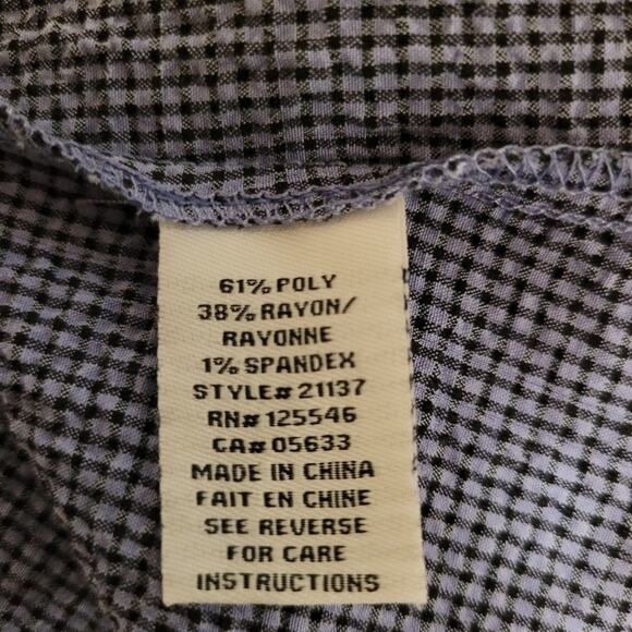 Habitat Chopstick Buttons Tiny Plaid Button-Up Collared Swing Tunic Jacket, S - Picture 9 of 9